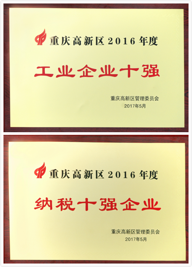 公司再獲高新區(qū)年度“工業(yè)十強”“納稅十強”殊榮